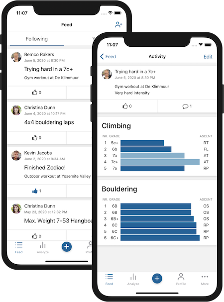 iPhones with Quopi screenshots